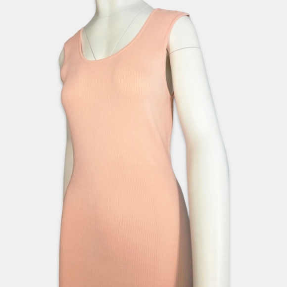 WAYF Gellar Twisted Open Back Midi Sweater Dress Pink - Picture 2 of 6